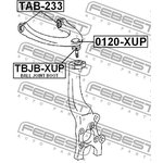 0120XUP, Опора шаровая LEXUS GS 05-11, IS F USE20 07-13, IS250/300/350 05-,