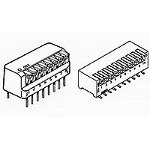 3-5435802-8, Switch DIP OFF ON SPST 8 Piano 0.1A 24VDC PC Pins 2.54mm Thru-Hole Tube
