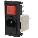 6A, 250 V ac Male Snap-In IEC Filter 1 Pole BZV01/A0620/11 1 Fuse