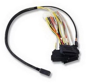 Фото 1/2 Кабель Amphenol RHS36-4819, ( HDmSAS SFF8643 to 4*SAS SFF8482 internal cable), 75cm
