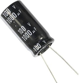Electrolytic capacitor, 100 µF, 25 V (DC), ±20 %, radial, pitch 2.5 mm, Ø 6.3 mm