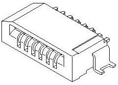 Фото 1/2 52852-0670, FFC & FPC Connectors 1.0 FFC Non ZIF SMT HsgAssy6CktEmbsTpPkg