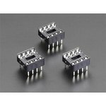 2202, Adafruit Accessories IC Socket - for 8-pin 0.3 Chips - Pack of 3