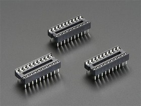 2204, Adafruit Accessories IC Socket - for 20-pin 0.3 Chips - Pack of 3