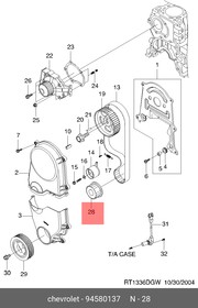 94580137, Шестерня коленвала [ORG]