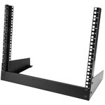 RK8OD, Black 8U Steel Server Rack , with 2-Post Frame