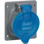 0 527 18, Hypra IP44 Panel Mount 2P + E Industrial Power Socket, Rated At 32A ...