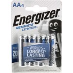 Батарейки ENERGIZER Ultimate Lithium FR6/L91/AA BL4 (блистер 4шт)
