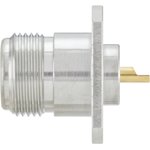 53K401-200N5, Device socket with flange, N-Type, Brass, Socket, Straight, 50Ohm ...