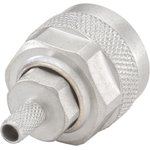 53S107-106N5, Cable connector, N straight, N-Type, Brass, Plug, Straight, 50Ohm ...