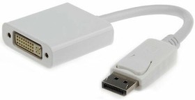 Фото 1/3 A-DPM-DVIF-002-W, Адаптер; DisplayPort 1.1; 0,1м; Цвет: белый; Серия: Cablexpert