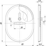 Накладка на сувальдный замок (ESC 476) с шторкой GP латунь ESC.S-lift.SF/OV.476 27951