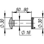Дверной глазок оптика пластик DV 3/90-50/Z (VIEWER 3 DVZ) AB бронза 34573