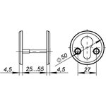 Накладка на цилиндр (ESC-С-001) CP хром ET.R.FIN001 38109