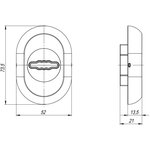 Накладка на сувальдный замок ESC.S-auto/CRE/OV.13 (ESC-13S) с авт ...