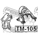TM-105, TM-105_подушка ДВС задняя! МКПП\ Toyota Carina AT171 1.6 A4-FE 87-92