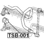 TSB-001, Втулка стабилизатора TOYOTA KLUGER L/V ACU2#,MCU2# 2000.11-2007.05 [JP] ...