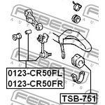0123-CR50FR, 0123-CR50FR_тяга стабилизатора переднего! правая\ Toyota Liteace 98-01