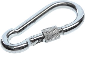 DIN5299D, Карабин 7мм с фиксатором оцинкованный