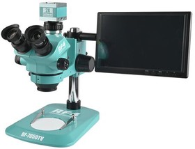 Фото 1/9 Микроскоп RF7050TV-2RC2-X101 тринокулярный с монитором и HDMI камерой 7х-50х с подсветкой