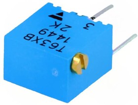 Фото 1/3 T63XB202KT20, 2kΩ, Through Hole Trimmer Potentiometer 0.25W Side Adjust , T63