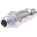 103105151, Steel Male Pneumatic Quick Connect Coupling, R 1/8 Male Threaded