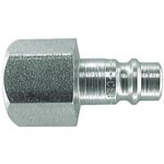 103005202, Steel Female Pneumatic Quick Connect Coupling, G 1/4 Female Threaded