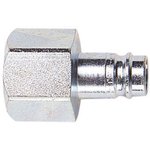 104105204, Steel Female Pneumatic Quick Connect Coupling, G 3/8 Female Threaded