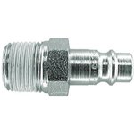 103005152, Steel Male Pneumatic Quick Connect Coupling, R 1/4 Male Threaded