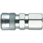 101151204, Steel Female Hydraulic Quick Connect Coupling, G 3/8 Female