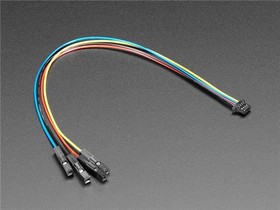 4397, Adafruit Accessories STEMMA QT / Qwiic JST SH 4-pin Cable with Premium Female Sockets - 150mm Long