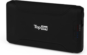 Внешний аккумулятор TopON TOP-X72 72000mAh 2 USB-порта, автомобильная розетка 180W, набор для зарядки ноутбуков, аварийный свет, фонарь, чер