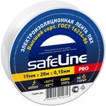 Изолента Safeline 19мм х 20м белый 9369