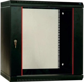 Фото 1/8 Шкаф телеком. ЦМО настенный разборный 18U (600х650) дверь стекло,цвет черный