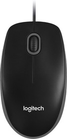 Фото 1/6 Мышь Logitech B100 Optical, Black, USB 910-003357