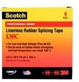 130-1x10FT, Adhesive Tapes 1"X10' RUBBER TAPE 2ESA 24/CS LINERLESS