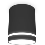 Ambrella Накладной точечный светильник с акрилом TN3204 SBK черный песок GU5.3 D78*97