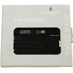 Швейцарская карта Victorinox SwissCard Classic (0.7133.T3) черный полупрозрачный ...