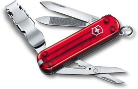 Фото 1/4 Нож перочинный Victorinox Nail Clip (0.6463.T) 65мм 8функц. красный полупрозрачный