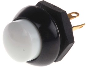 Фото 1/2 P9-213129W, Pushbutton Switches 5A Wht Raised Dome 2 Circ Solder IP69K