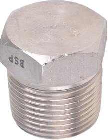 Фото 1/3 Stainless Steel Pipe Fitting, Straight Hexagon Hexagon Plug, Male R 3/4in
