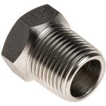 Stainless Steel Pipe Fitting, Straight Hexagon Bush, Male R 3/8in x Female Rc 1/4in