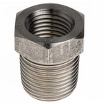 Stainless Steel Pipe Fitting, Straight Hexagon Bush, Male R 3/8in x Female Rc 1/4in