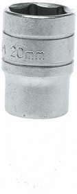 Фото 1/2 M1205206-C, 1/2 in Drive 20mm Standard Socket, 6 point, 38 mm Overall Length