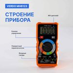 Мультиметр цифровой профессиональный до 1000В, ток до 10А VERDO MH6123 ...
