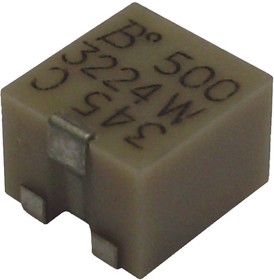 3224W-1-205E, Res Cermet Trimmer 2M Ohm 10% 0.25W(1/4W) 12(Elec)Turns 1.5mm (4.8 X 3.9 X 5.3mm) J-Hook SMD T/R