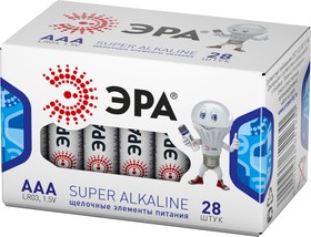 Фото 1/3 Батарейки ЭРА LR03-28 box SUPER Alkaline Б0002909