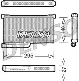 DRR02004, Радиатор отопителя AUDI: A6 (4B, C5) 2.4 97 - 05 , A6 (4F2) 2.4 04 - , A6 Avant (4F5) 2.0 TDI/2.0 TFSI/2.4/2.4 quattro/2.7 TDI/2.7