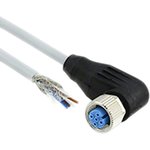 2273099-1, Right Angle Female 4 way M12 to Unterminated Sensor Actuator Cable, 1.5m