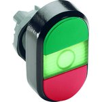 ABB MPD4-11G Кнопка двойная с текстом START/STOP (зеленая/красная) зеленая линза